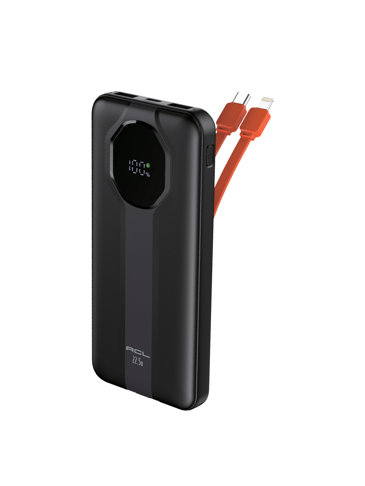 ACL PW-106 10000 mAh 22.5W Super Fast Charging Powerbank – Dahili Çift Kablolu ve LCD Göstergeli - Görsel 2