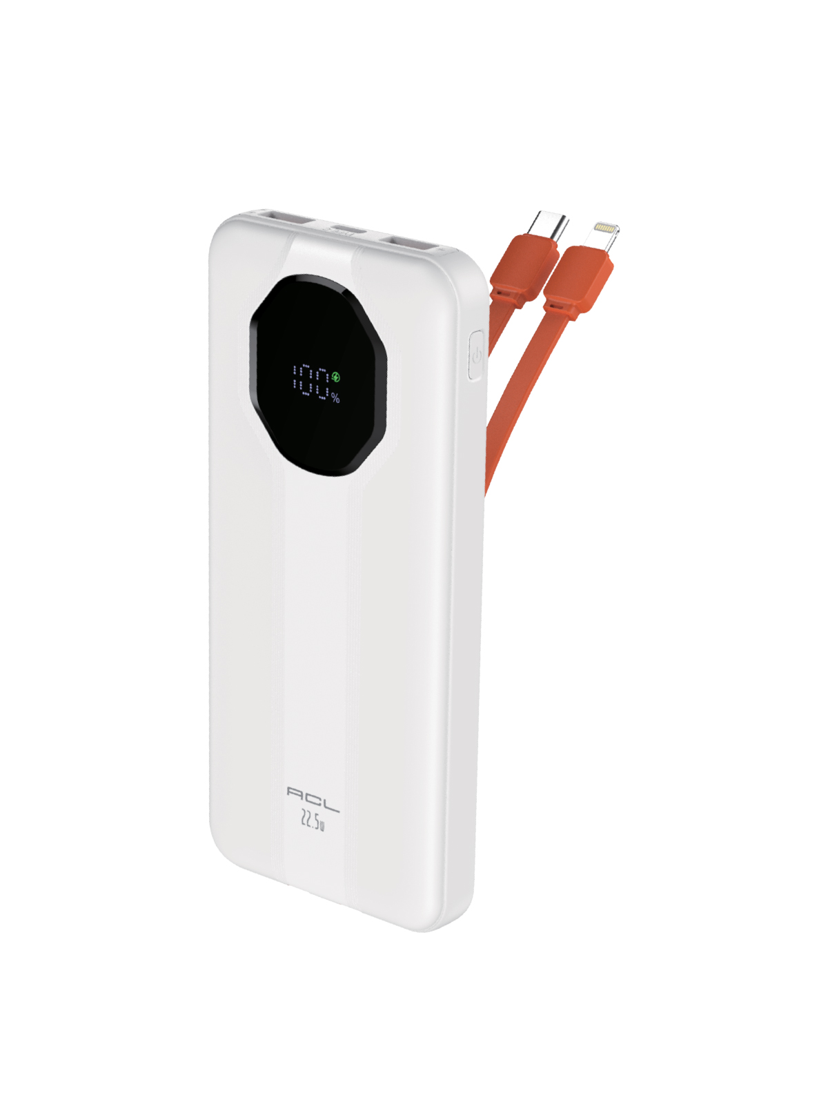 ACL PW-106 10000 mAh 22.5W Super Fast Charging Powerbank – Dahili Çift Kablolu ve LCD Göstergeli - Görsel 3